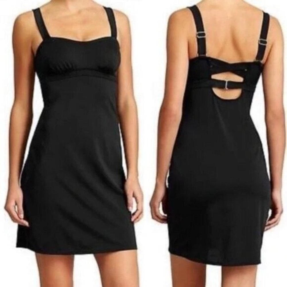NWT Athleta Pura swimwear black dress sz 32B/C MSRP $79